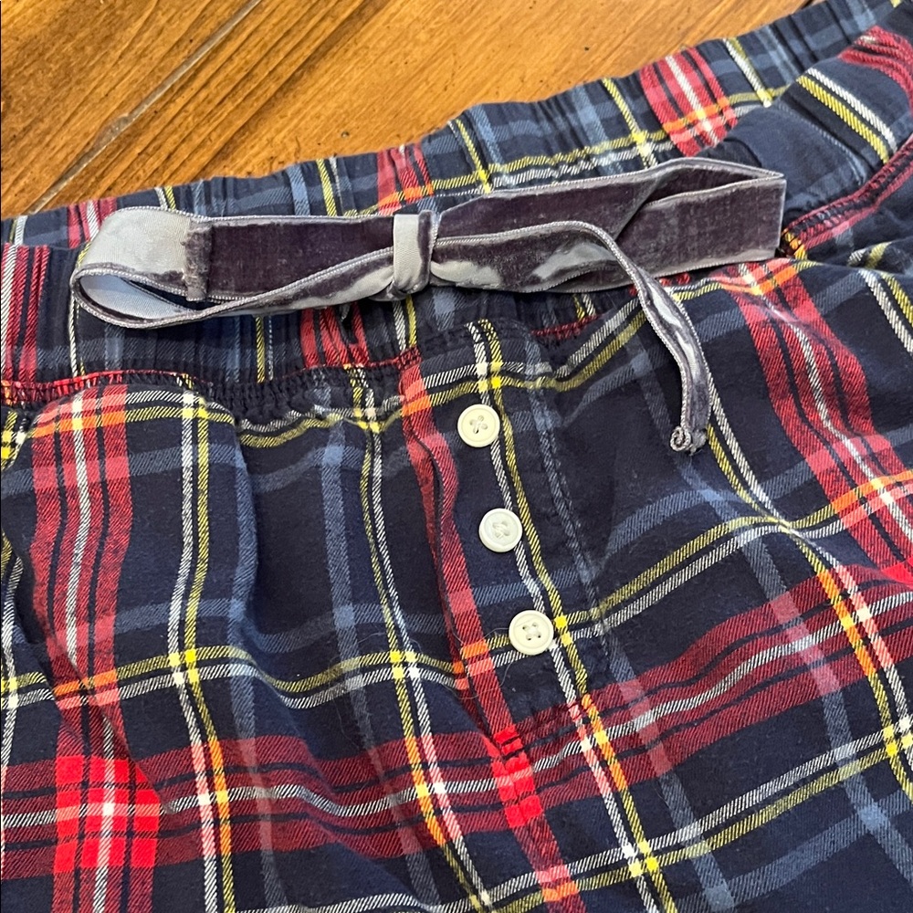 Aerie Plaid Lounge Pants in Red, Blue, and Yellow - Picture 3 of 7